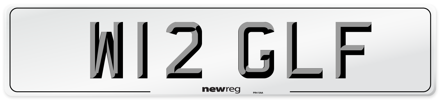 W12 GLF Number Plate from New Reg